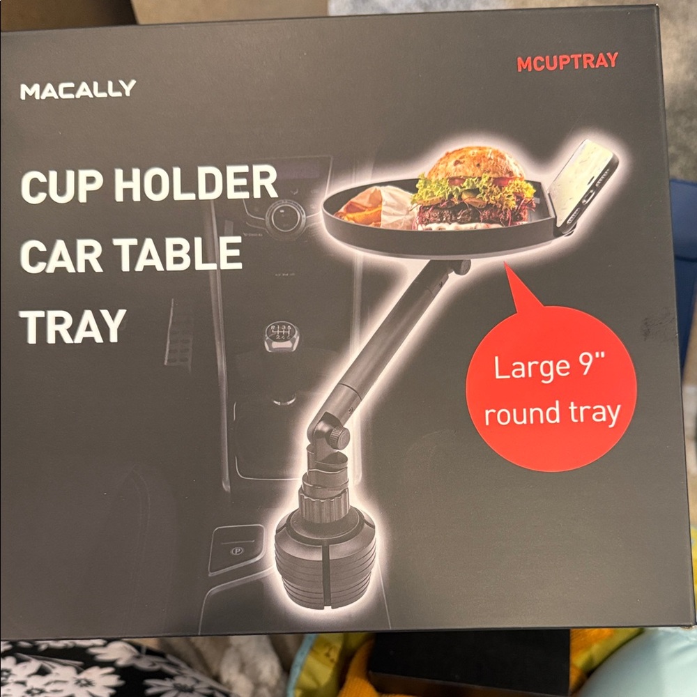 Black Cup Holder Car Table Tray